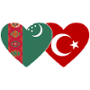 Turkmenistan Turkey Flag Heart