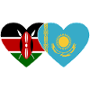 Kenya KazakhstanFlag Heart