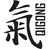 Qigong Chinese character black