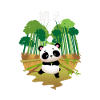 Anime, Bear, Bamboo, Japan