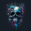 Flower Skull Spray Tattoo Skull Poster