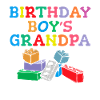 Birthday boy Grandpa building blocks