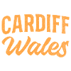 Cardiff Wales Lettering Orange