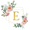 Customizable Monogram E Floral