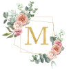 Customizable Monogram M Floral