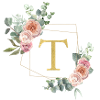 Customizable Monogram T Floral