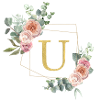 Customizable Monogram U Floral