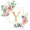 Personalisierbar Monogramm Y Floral