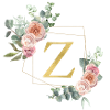 Personalisierbar Monogramm Z Floral