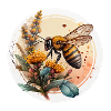 Abeille Fleurs Aquarelle