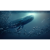 Whale and fish