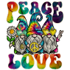 Hippie Gnomes Peace Tie Dye