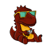 T-Rex Gamer Gaming Gamers