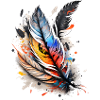 Feathers Boho Ethnic Style Pattern Tribal Indian