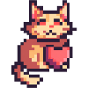 Pixelart, Cat with Heart
