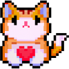 Pixelart Cat with Heart