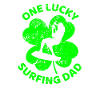 Surfing St. Patrick's day shamrock