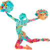 Cheerleaders in PopArt
