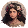 Portrait femme fleuri
