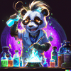 Panda chemist digital art