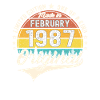 Original februar årgang 1987 36-årsdag mann