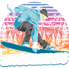 Snowboarding Retro