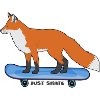 Skateboard Skater-Fuchs SK8 Halfpipe Skateboarder