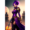 STEAMPUNK GIRL IN PURPLE