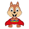 SUPERHELD - EICHHÖRNCHEN - TIER - TIERISCH