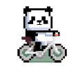 Cycling Pixel Panda