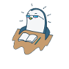 Penguin learning Antarctica bird