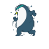 Penguin goes jogging Antarctica animal