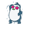 Penguin dancing Antarctica bird