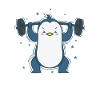 Penguin at Weightlifting Fitness Antarctica