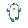Penguin yoga ou méditation Antarctique