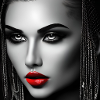 Girl with Red Lips