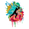 Cricket players in Popart