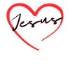 Heart with Jesus lettering
