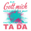 Bunter Schrift-Splash TA DA