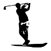 Golfer's silhouette