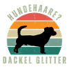 Rauhaardackel Glitter Retro Sunset