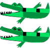Deux crocodiles heureux