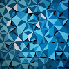 Geometric Blue Hexagon