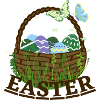 Easter basket with Easter eggs