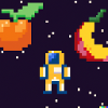Astronaut im Fruchtsalat
