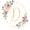 Customizable Monogram D Floral