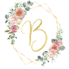 Personalisierbar Monogramm B Floral