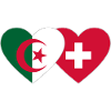 Algeria Switzerland Flag Heart