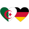 Algeria Germany Flag Heart