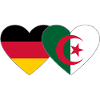 Germany Algeria Flag Heart